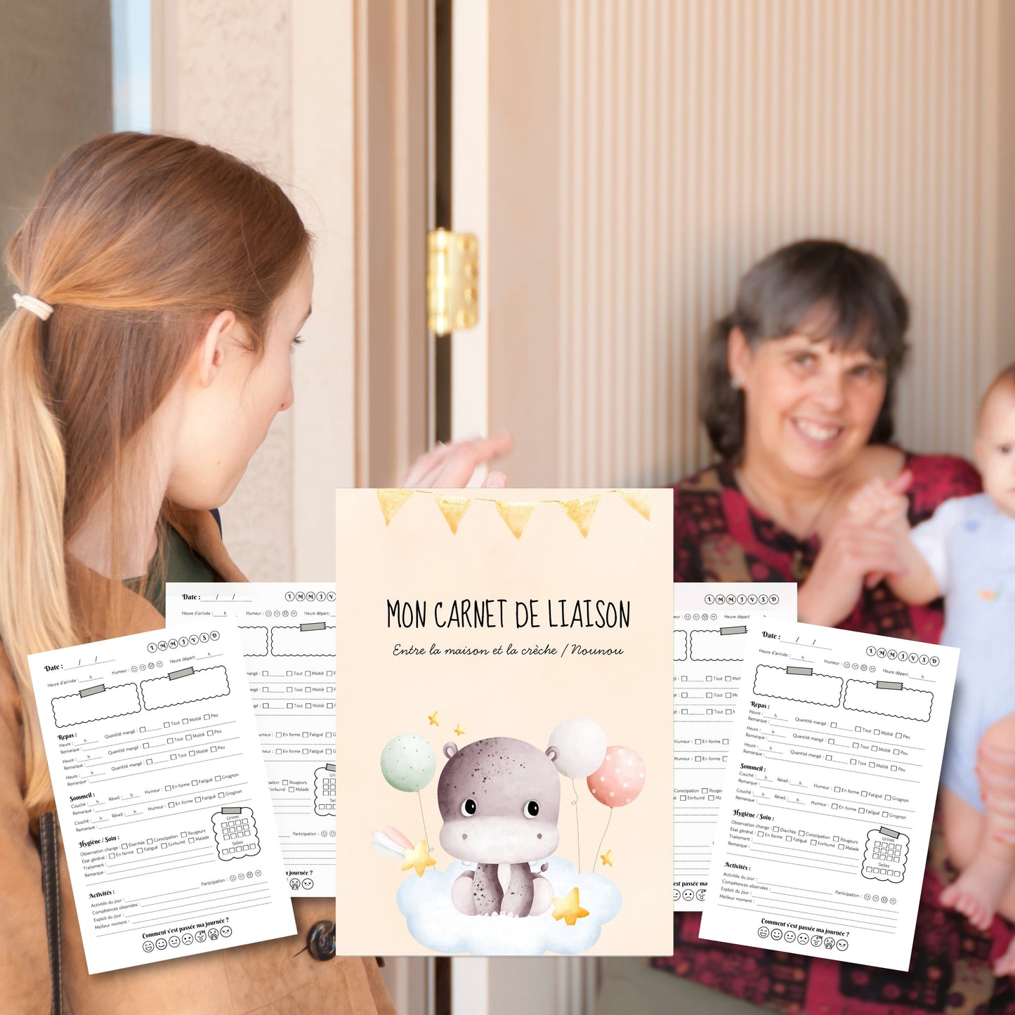 Mon Carnet de Liaison Bébé Design d'Audrey