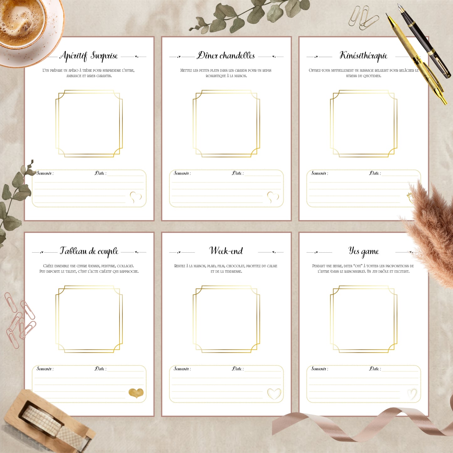 Carnet d’activités pour couple