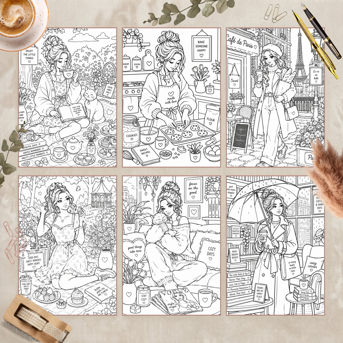 Coloriage Cozy girl