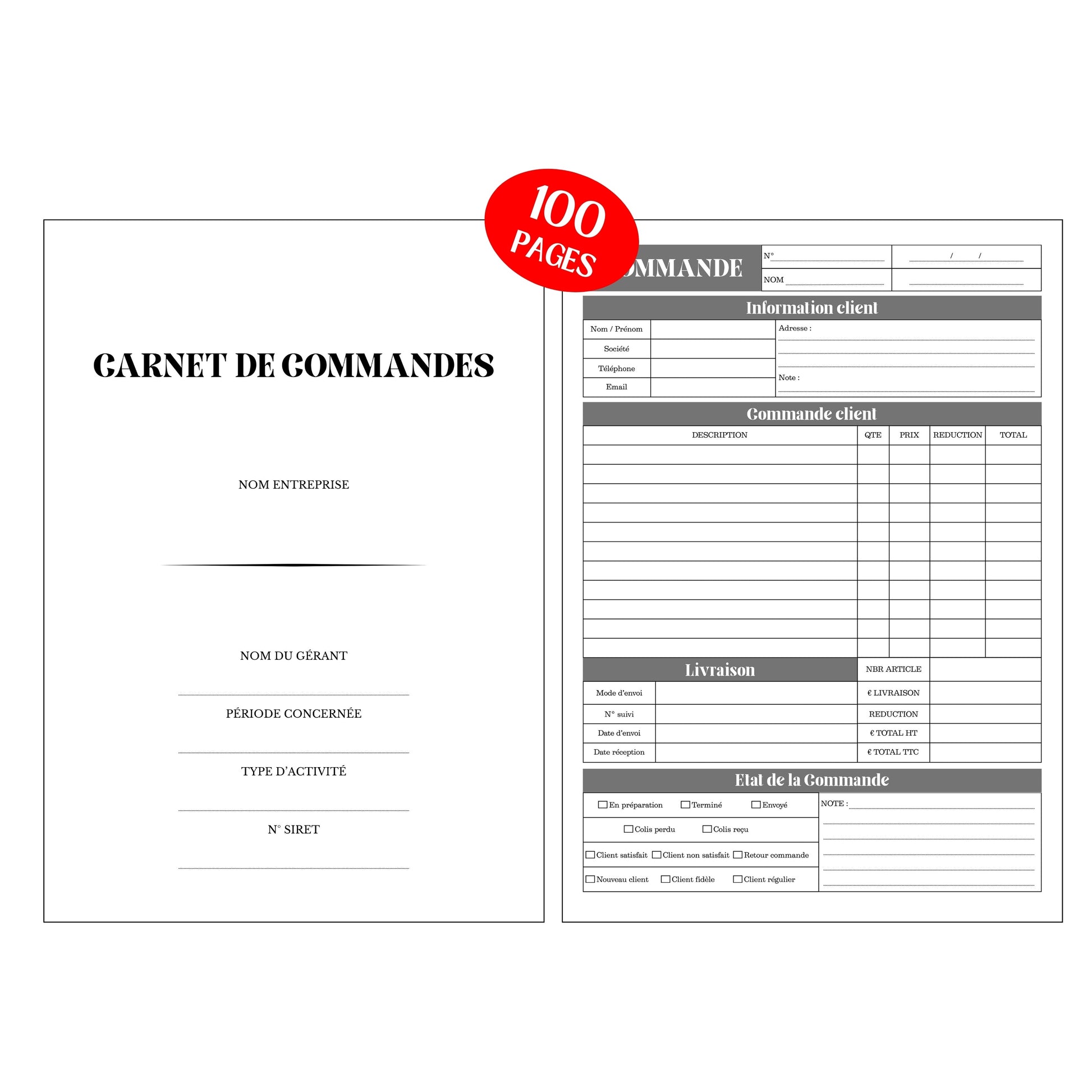 Carnet de Commandes Design d'Audrey