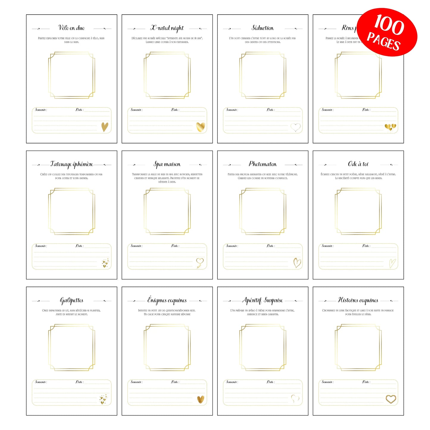 100 DÉFIS POUR COUPLE Design d'Audrey