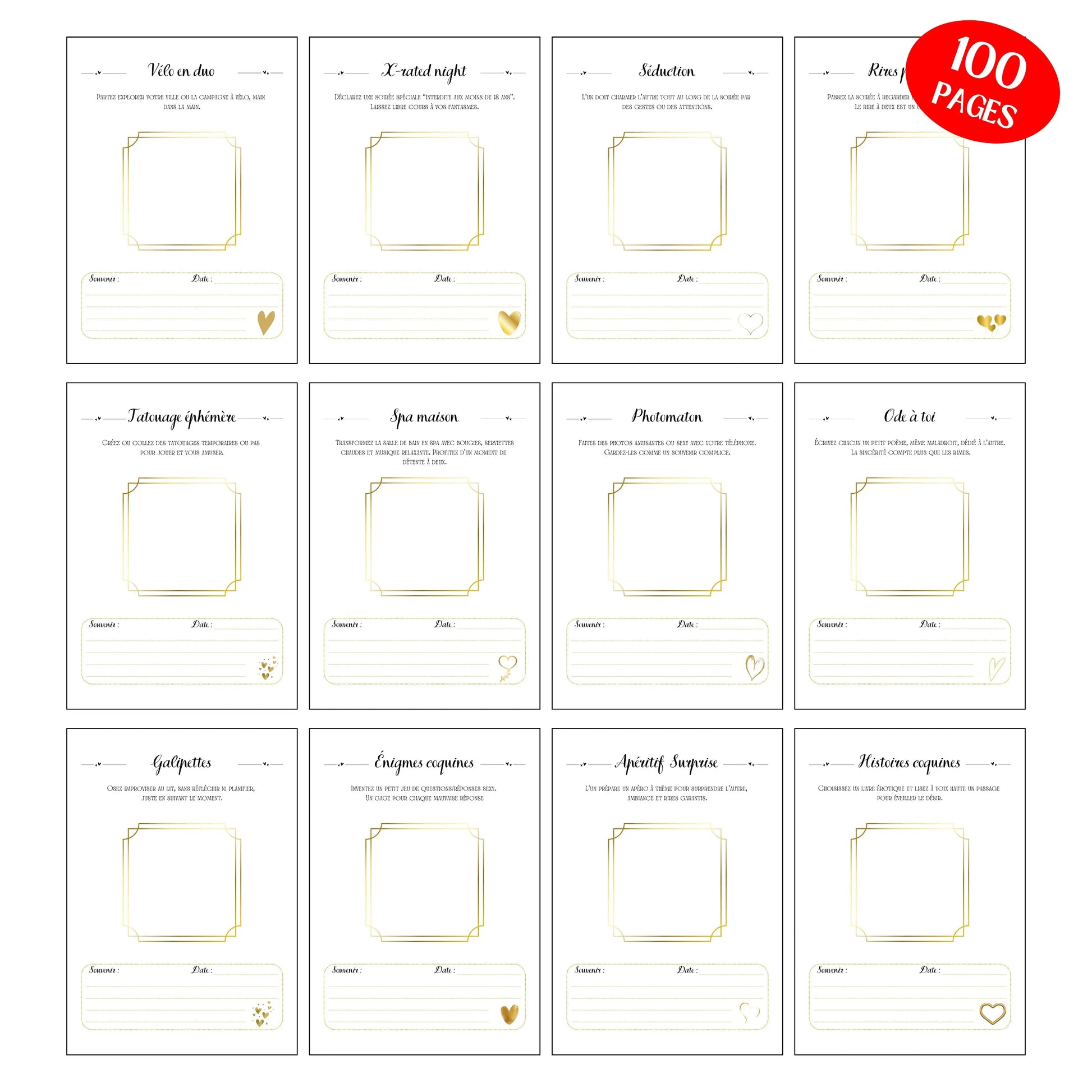 100 DÉFIS POUR COUPLE Design d'Audrey