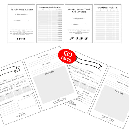 Mon Carnet 2/1 de Randonnées et Courses à pied Design d'Audrey