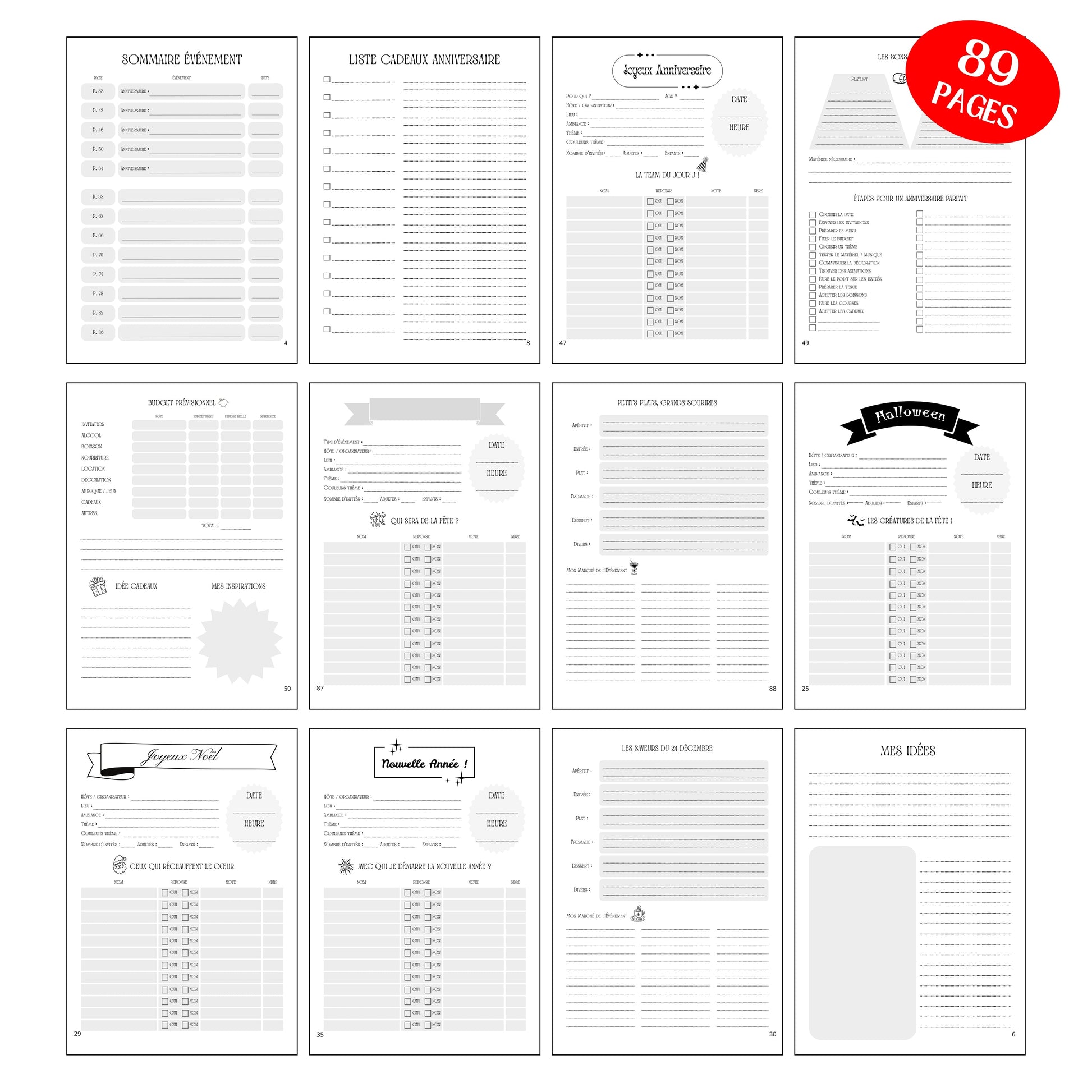 Mon Carnet d'Évènements Design d'Audrey