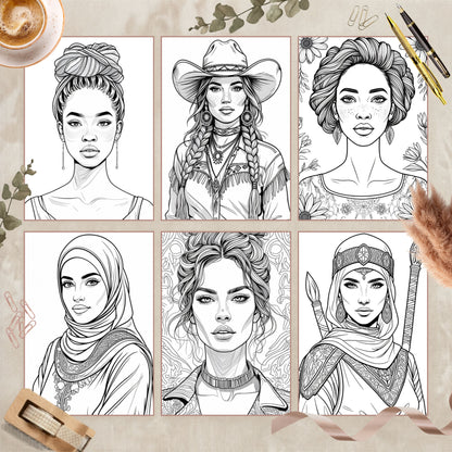 Coloriage Portraits Grand format