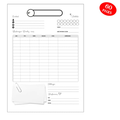 Carnet de Fiches Clientes Design d'Audrey