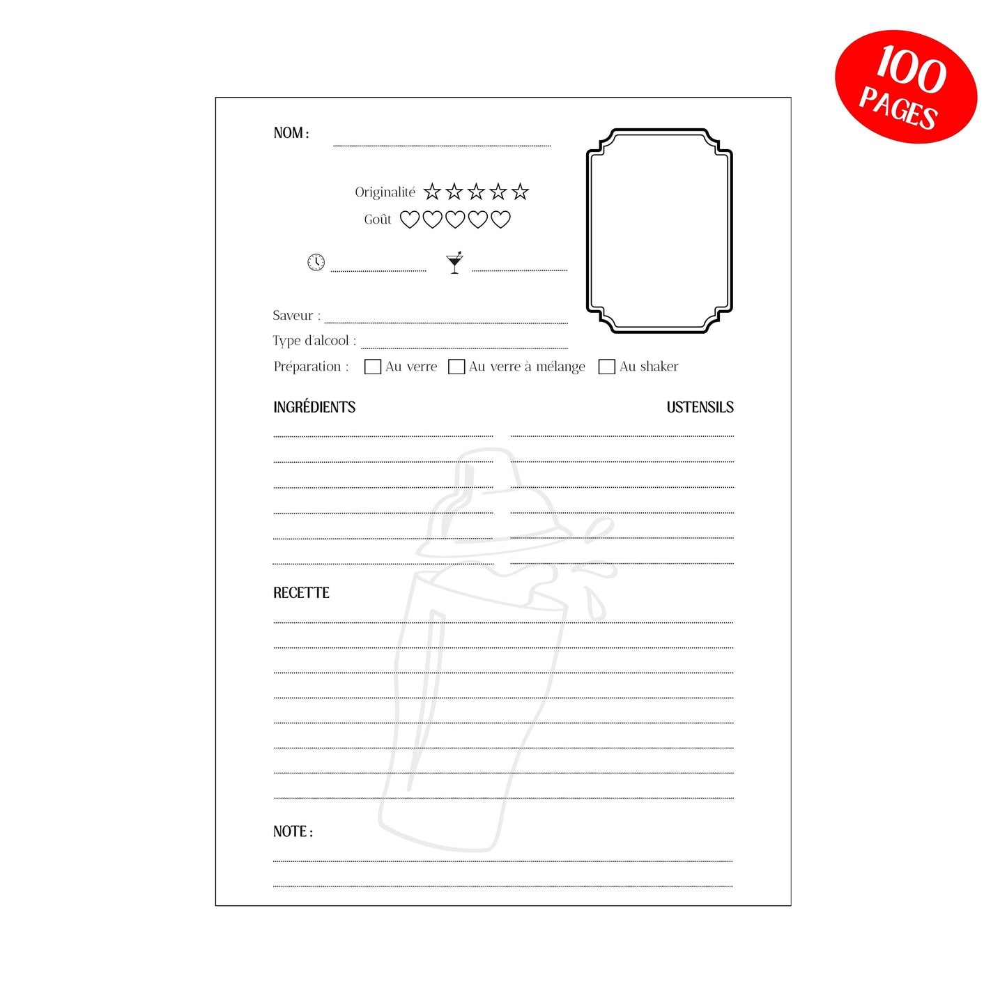 Mes recettes de cocktails Design d'Audrey