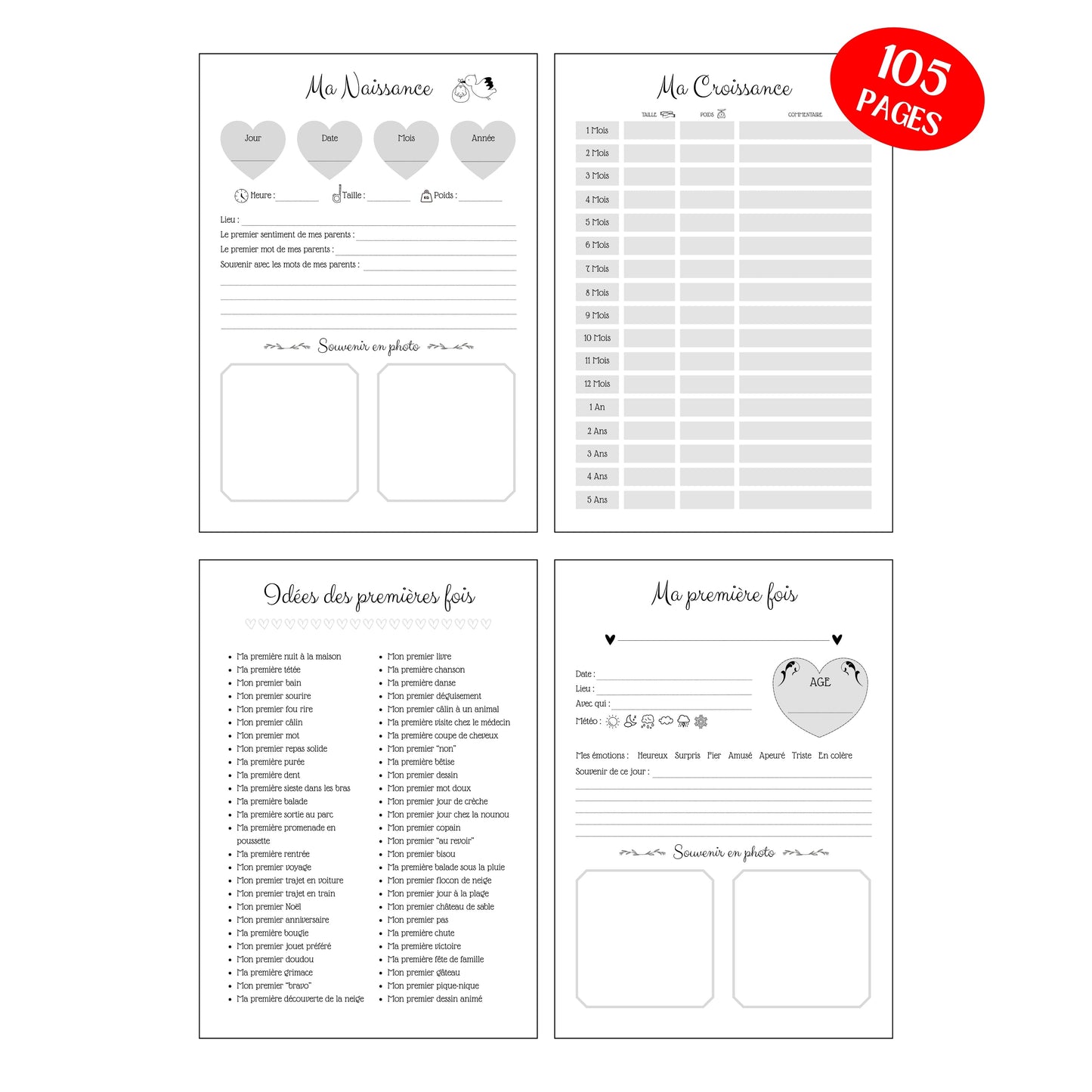 Les premières fois de mon enfant Design d'Audrey