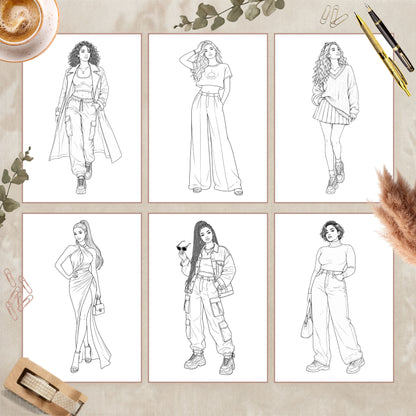 Coloriage Silhouettes & Style