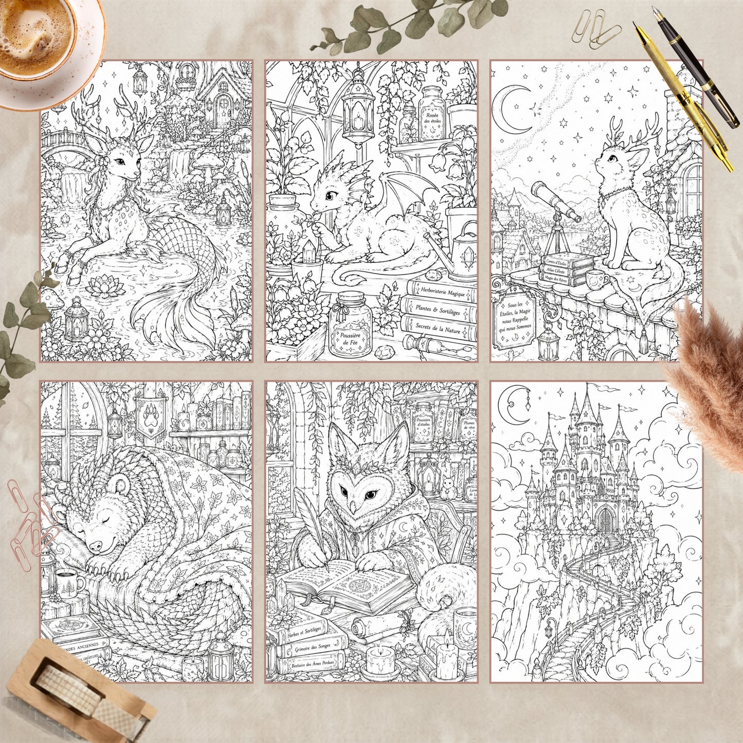 Coloriage Enchanté et Fantaisie