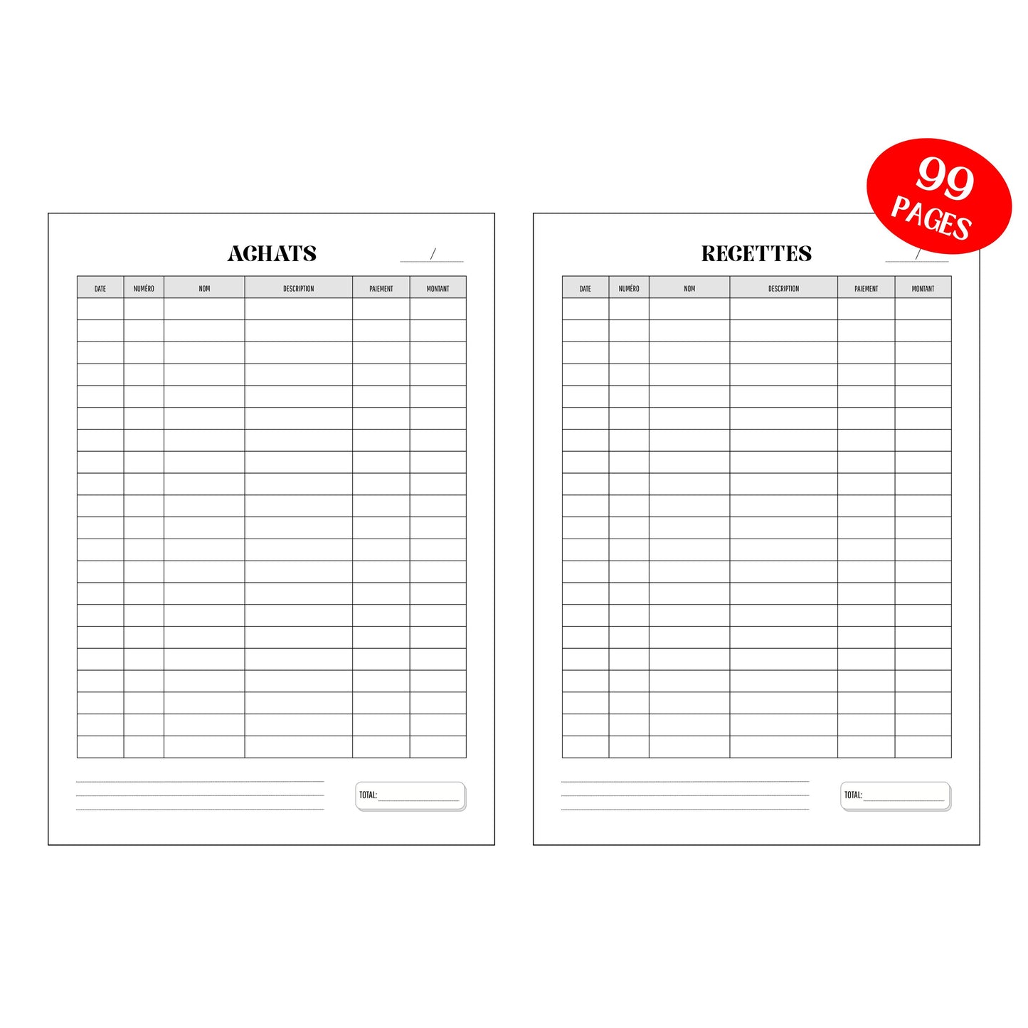 Livre de Comptes achat/vente