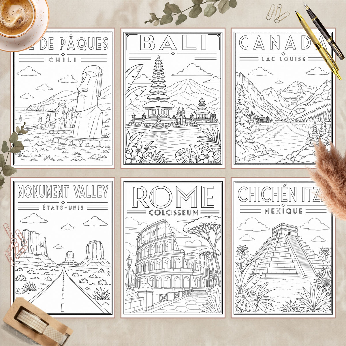 Coloriages des Merveilles du Monde