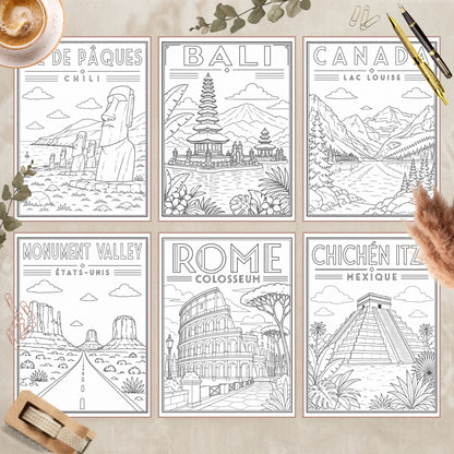 Coloriages des Merveilles du Monde