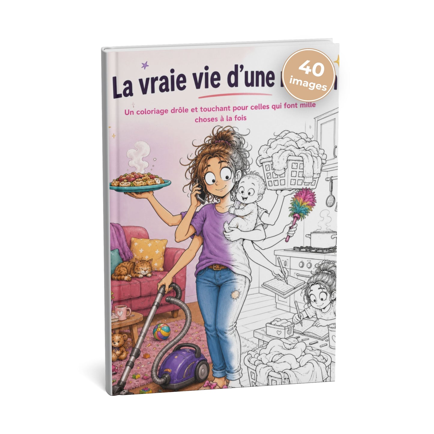 Coloriage de la vraie vie d'une maman