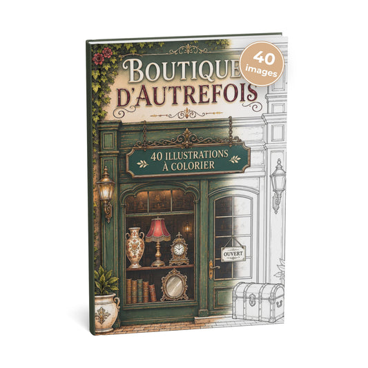 Coloriage Boutiques d'autrefois