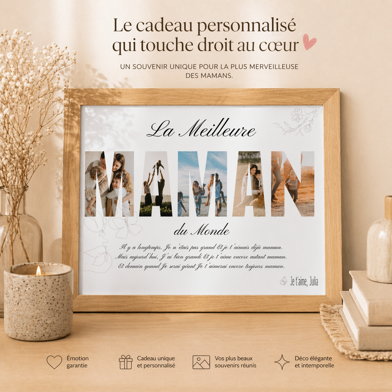 Cadre photo personnalisable MAMAN
