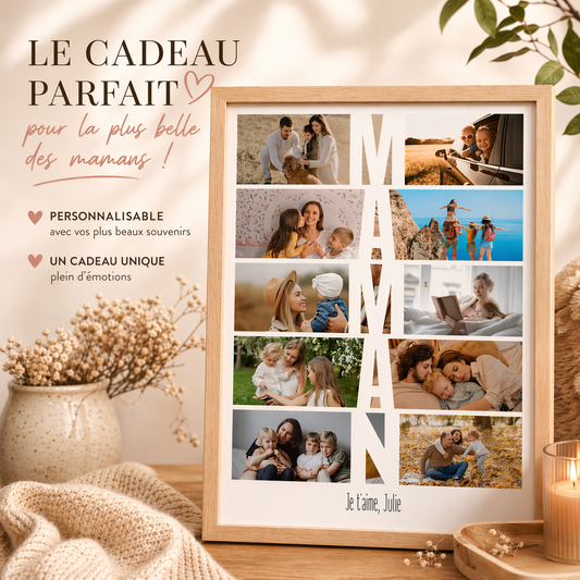 Grand Cadre photo personnalisable MAMAN