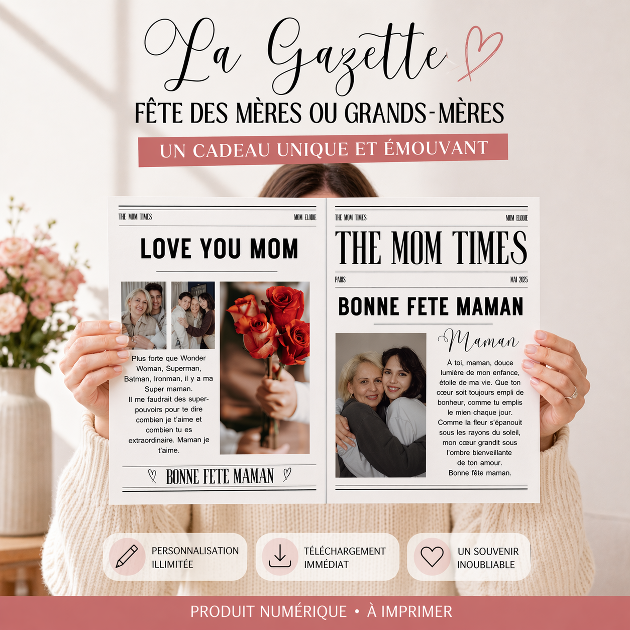 Gazette personnalisée fête des mères