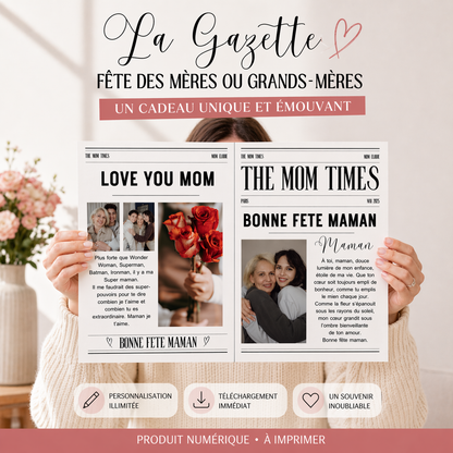 Gazette personnalisée fête des mères