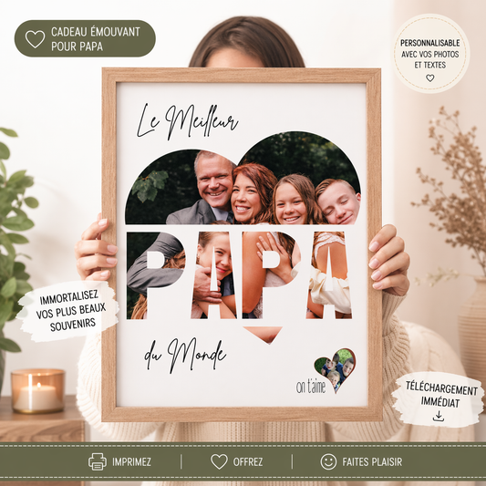 Cadre photo personnalisée PAPA