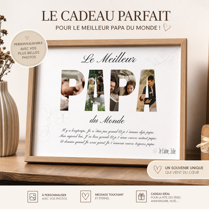 Cadre photo personnalisée PAPA