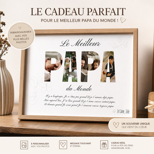 Cadre photo personnalisée PAPA