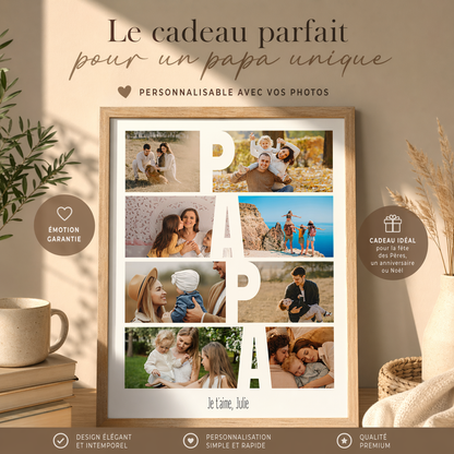 Grand Cadre photo personnalisée PAPA