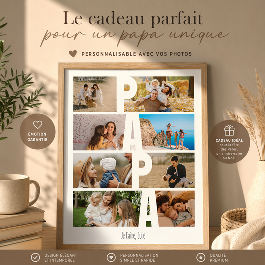 Grand Cadre photo personnalisée PAPA