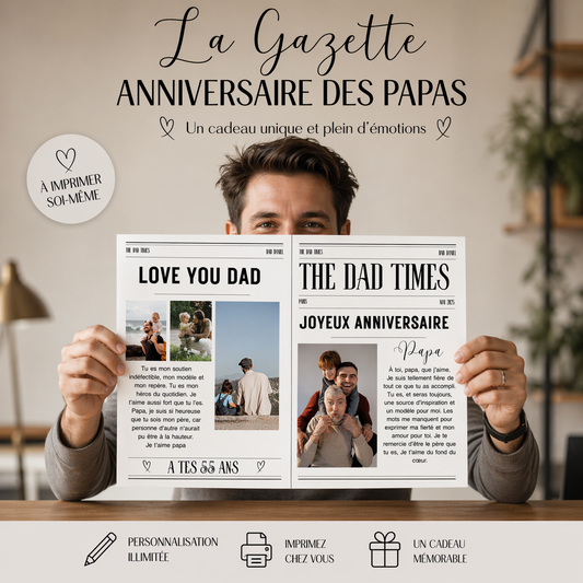 Gazette personnalisable anniversaire père