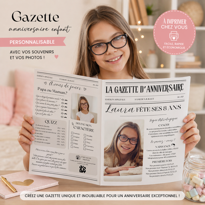 Gazette d'anniversaire Enfant