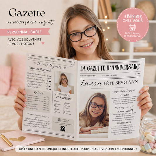 Gazette d'anniversaire Enfant