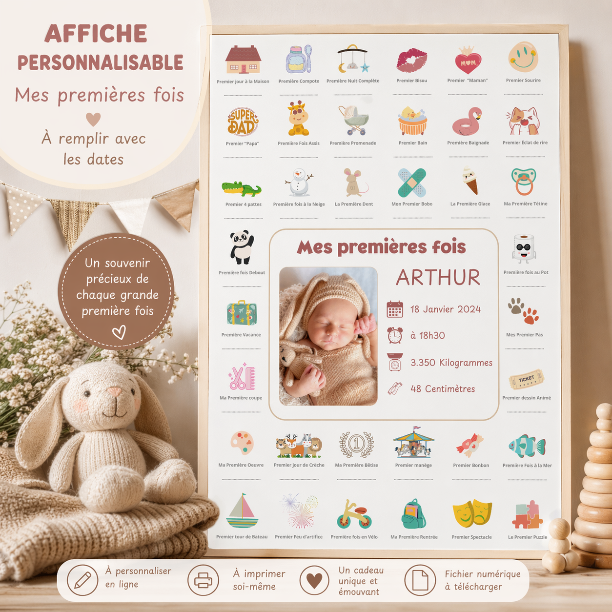 Affiche Mes Premières Fois de bébé