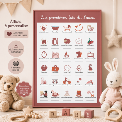 Affiche Mes Premières Fois de bébé