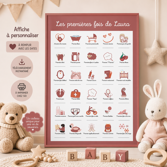 Affiche Mes Premières Fois de bébé