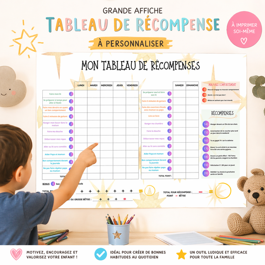 Tableau de récompense pour enfant