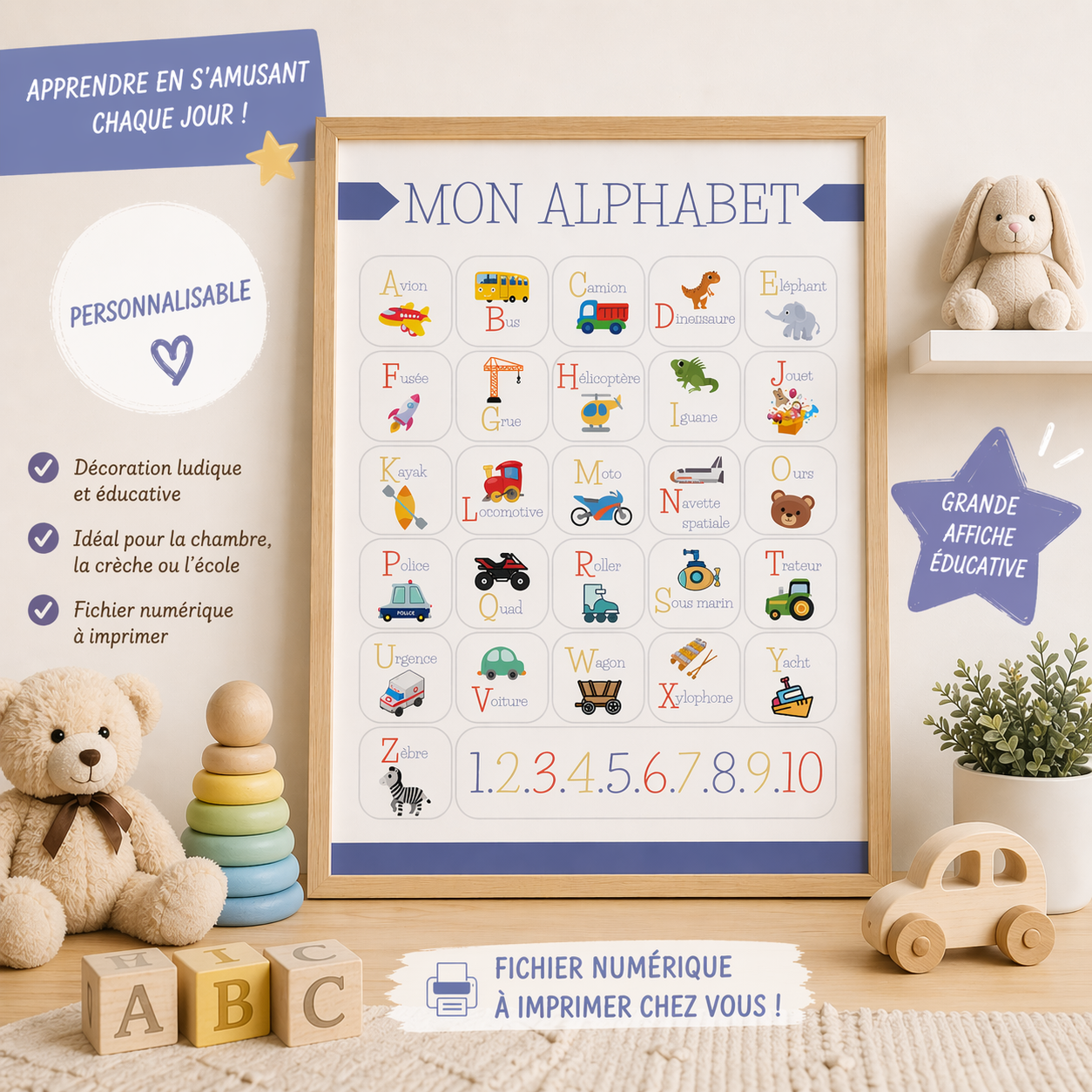 Affiche déco Alphabet