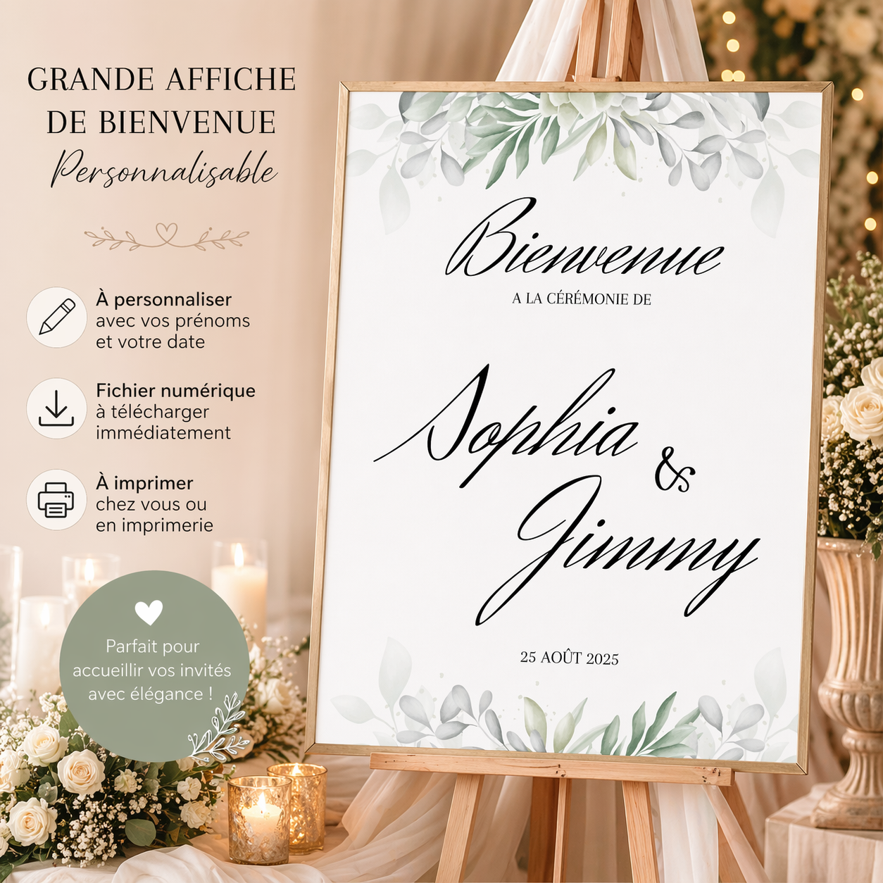 Affiche bienvenue Mariage