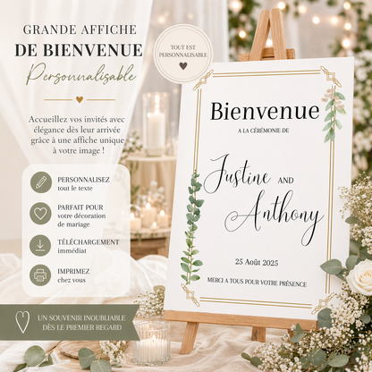 Affiche bienvenue Mariage