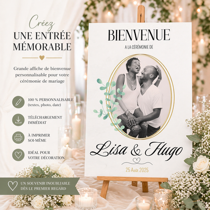Affiche bienvenue Mariage