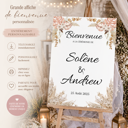 Affiche bienvenue Mariage