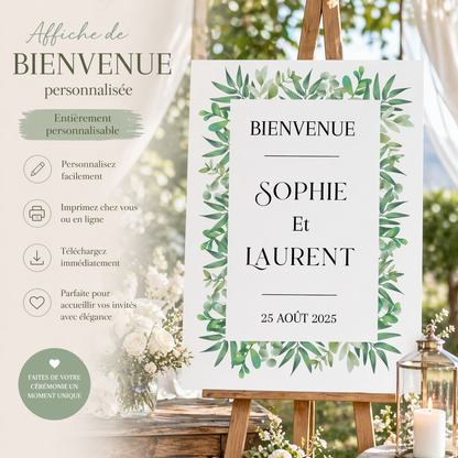 Affiche bienvenue Mariage