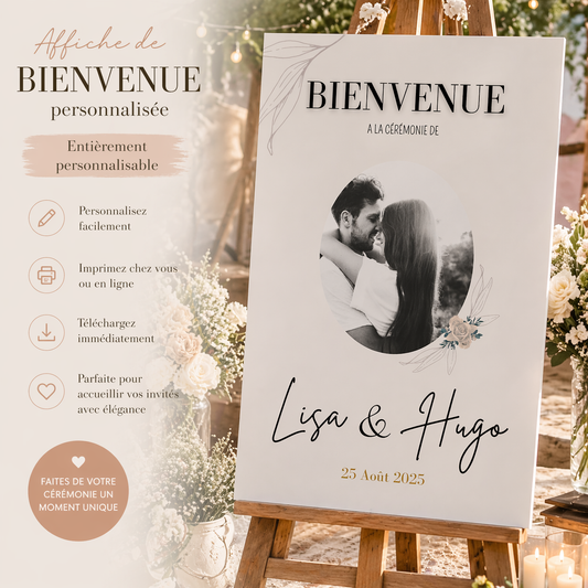 Affiche bienvenue Mariage