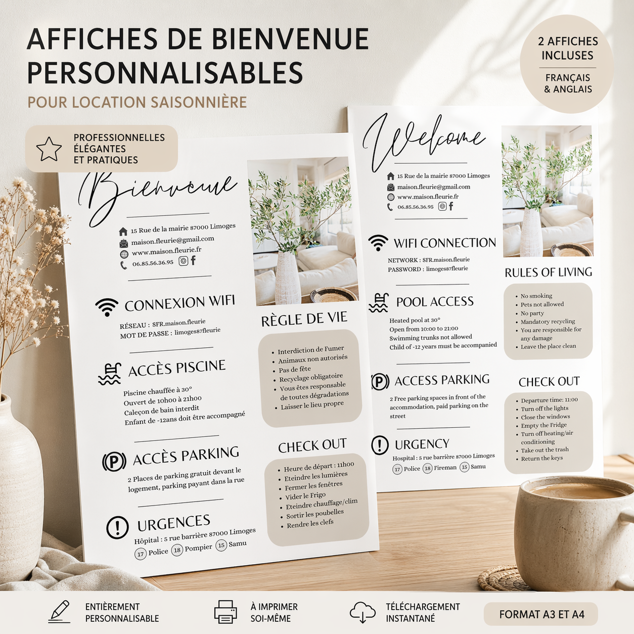 Affiche de bienvenue