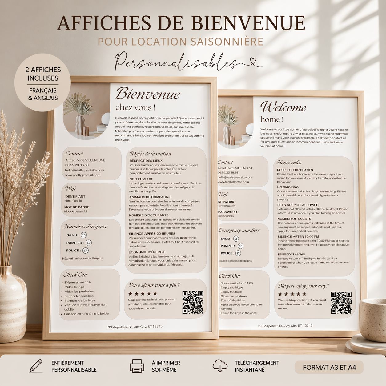 Affiche de bienvenue