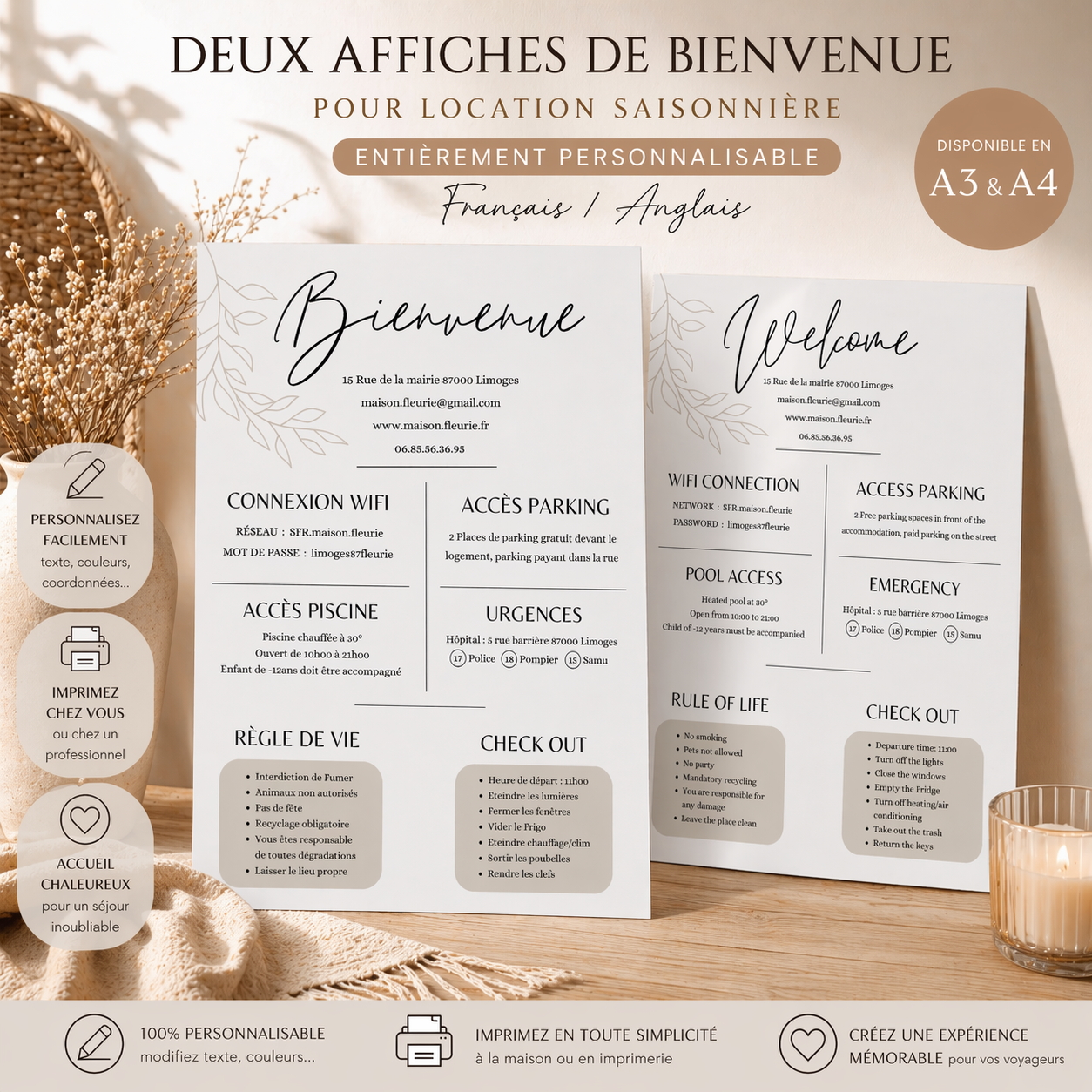 Affiche de bienvenue