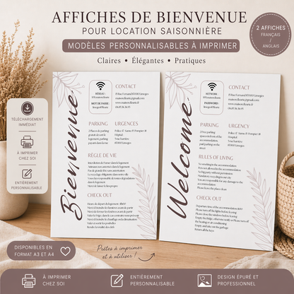 Affiche de bienvenue