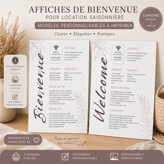 Affiche de bienvenue