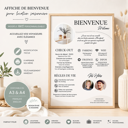 Affiche de bienvenue