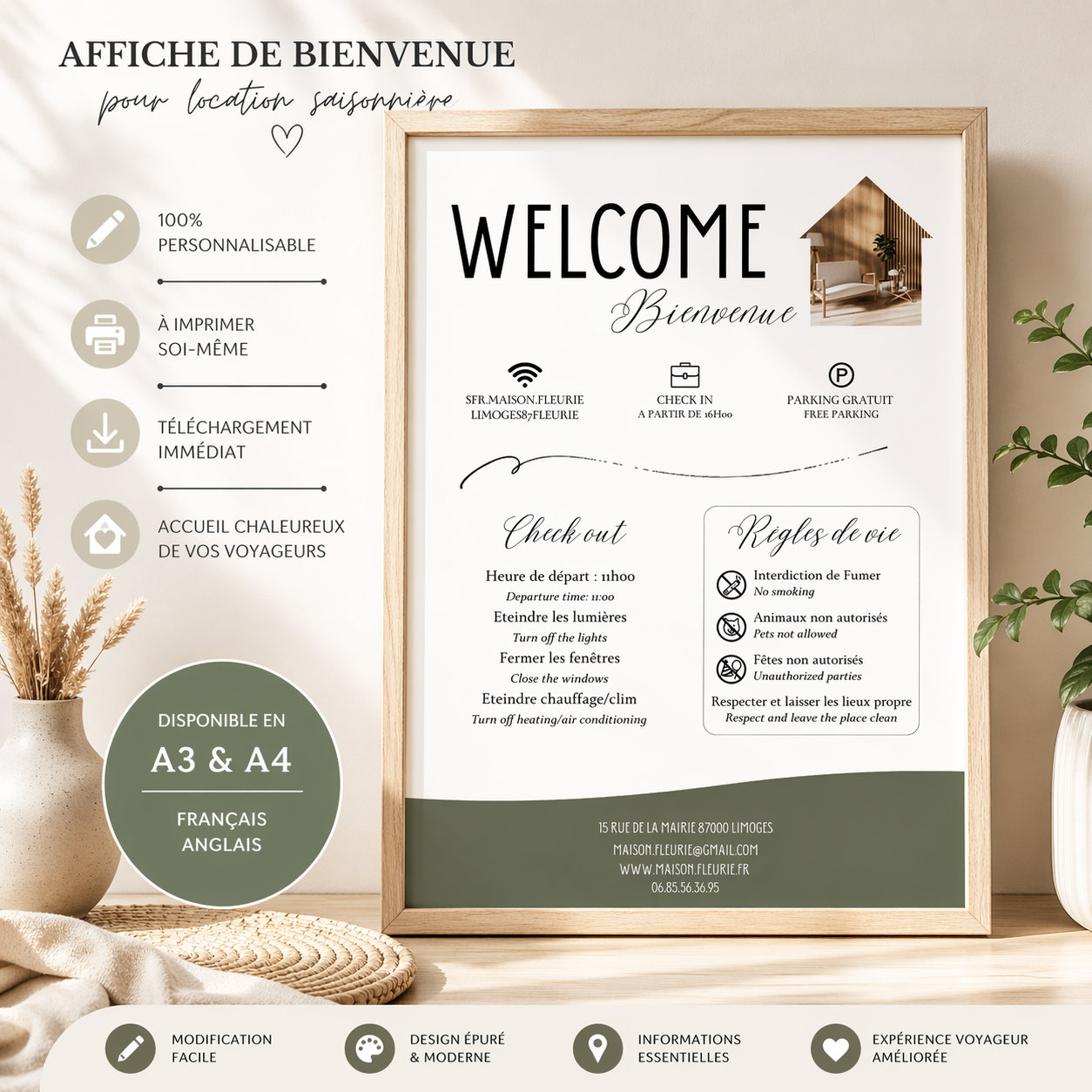 Affiche de bienvenue