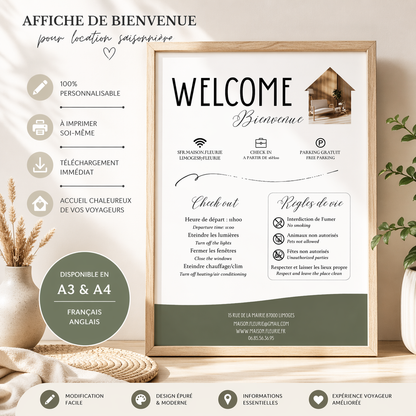 Affiche de bienvenue